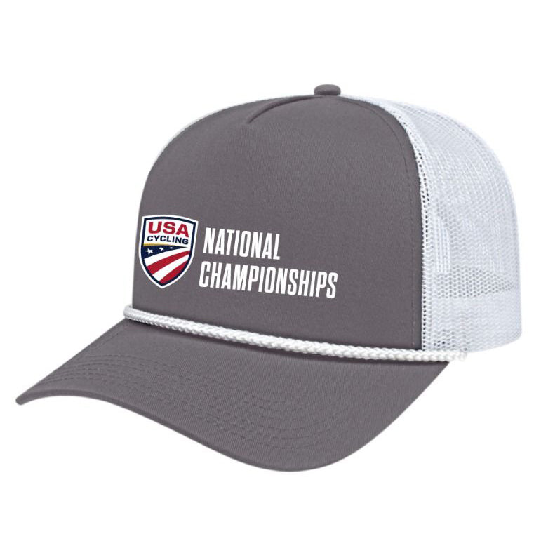 USA Cycling National Championships Value Rope Mesh Cap Gray (Charcoal)