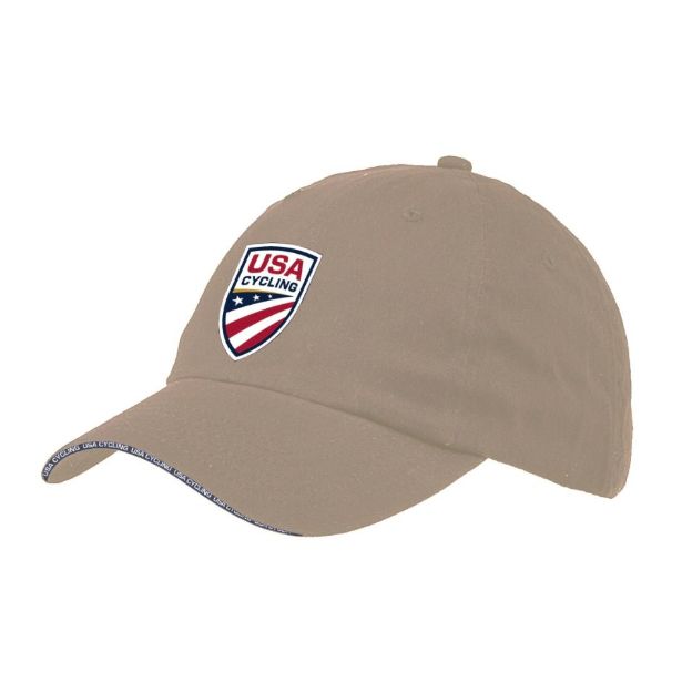 USA Cycling Primary Logo Adjustable Cap Khaki